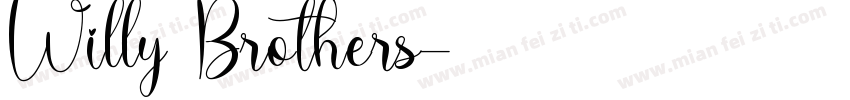Willy Brothers字体转换